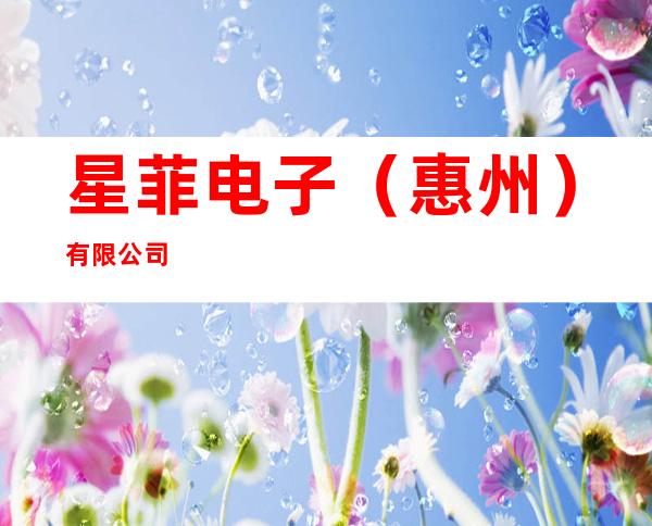 星菲电子（惠州）有限公司